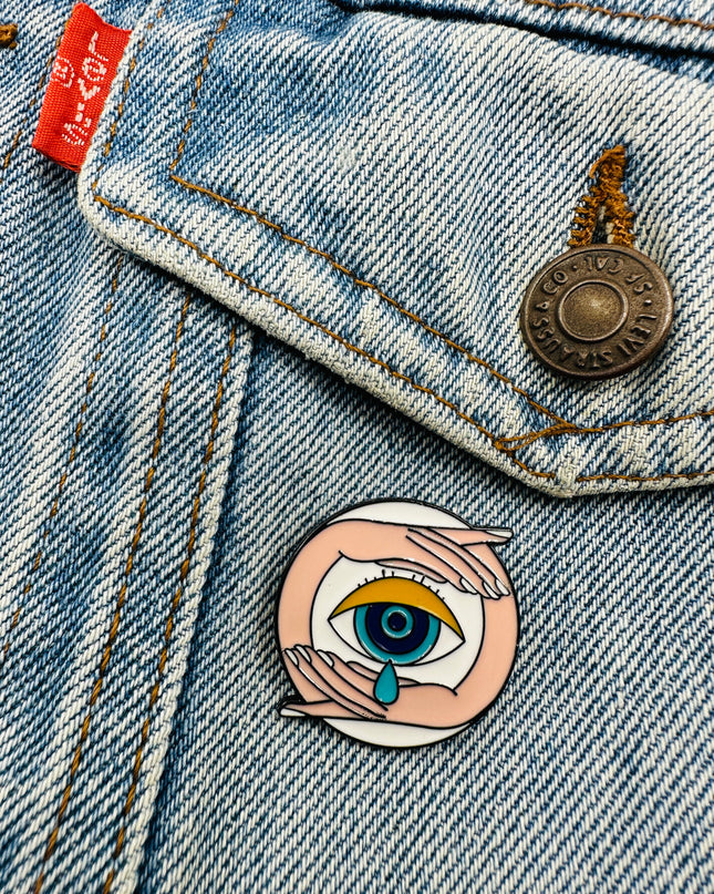 Teary Eye Pin - Unique Emotional Accessory