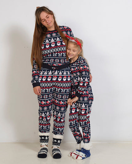 Pyjamas de Noël bleu marine pour femmes
