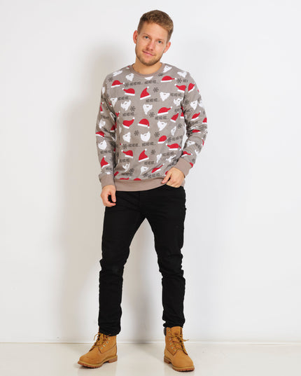 Ensemble pyjama de Noël gris pour homme - Un favori de la famille