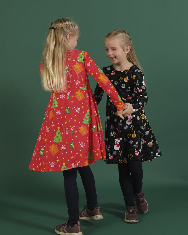 Robe de Noël bonhomme de neige noir pour enfants - Meilleures ventes