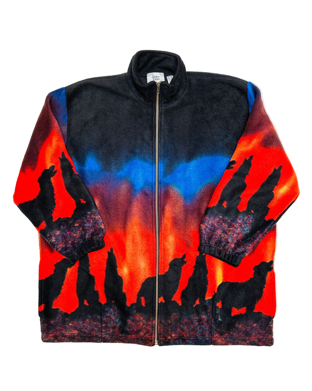 Pull vintage - Loups de feu | Vêtements de Noël