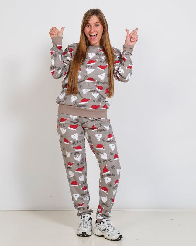 Ensemble pyjama de Noël gris pour femme - Un favori de la famille