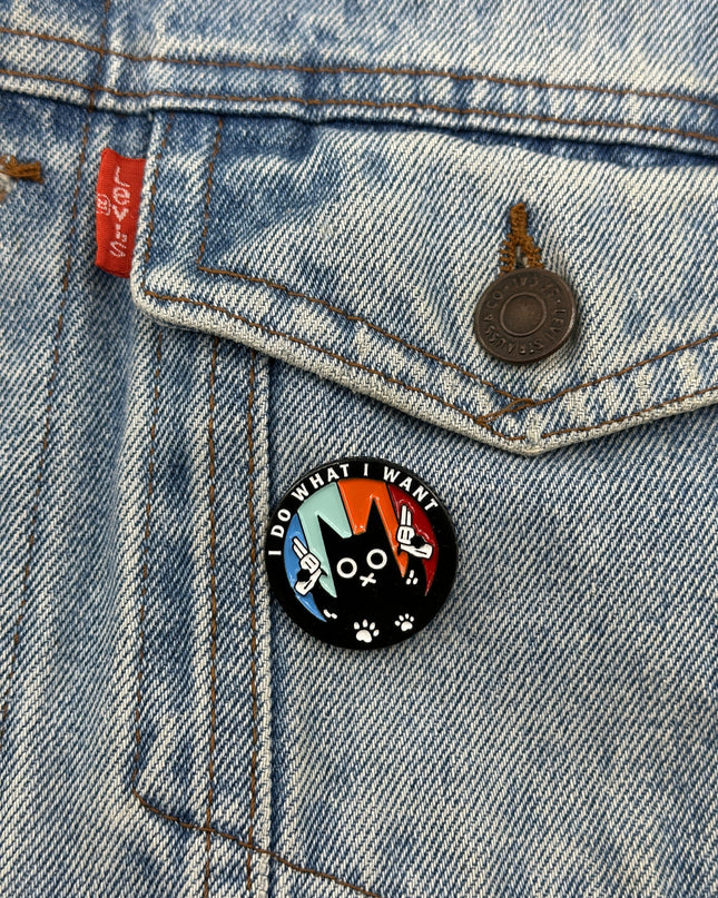 Broche chat « What I Want » - Accessoire impertinent pour les amoureux des chats