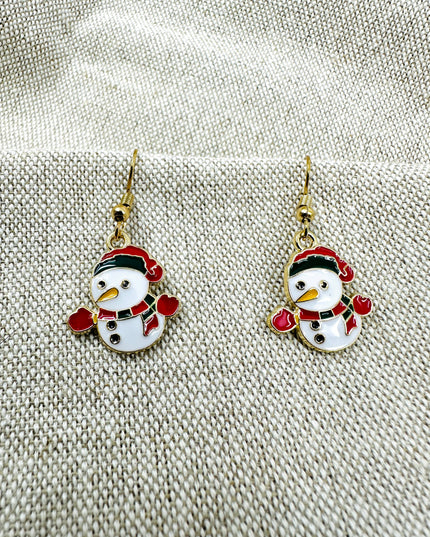 Boucles d'oreilles de Noël - Collection Bonhomme de neige