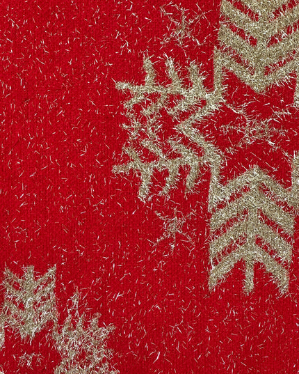 Pull de Noël vintage - Flocon de neige doré