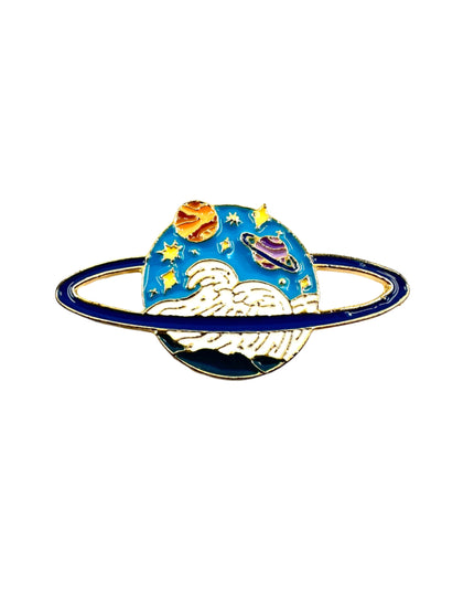 Broche Wave Planet - Accessoire inspiré de l'océan pour les amoureux de la nature