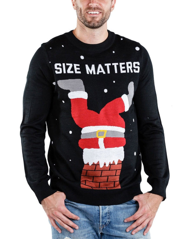Men's Size Matters Ugly Christmas Sweater