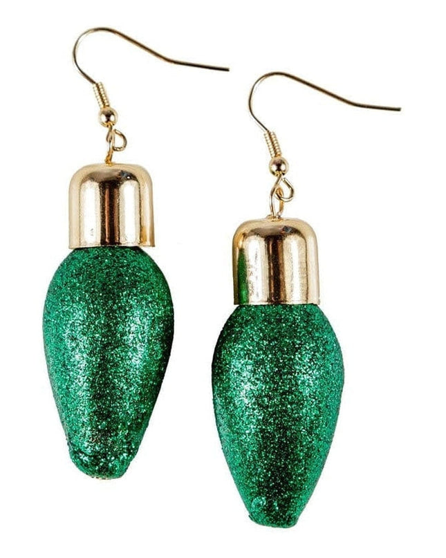 Green Christmas Lights Earrings