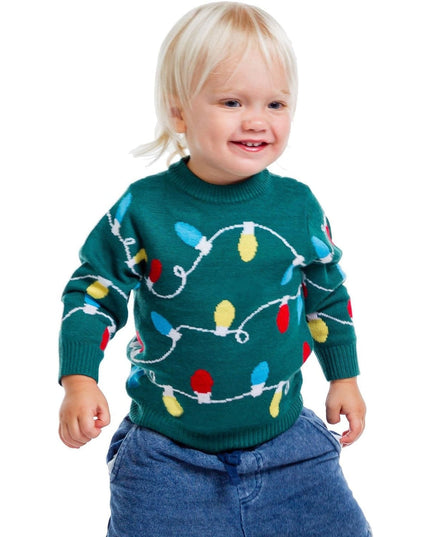 Baby / Toddler Green Christmas Lights Sweater