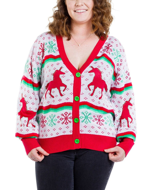Women's Christmicorn Cardigan Sweater