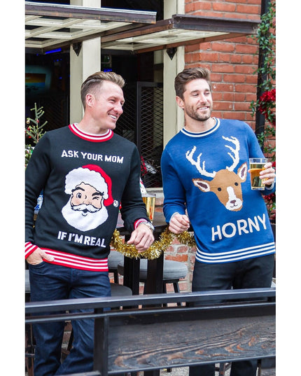 Men's Horny As Buck Ugly Christmas Sweater