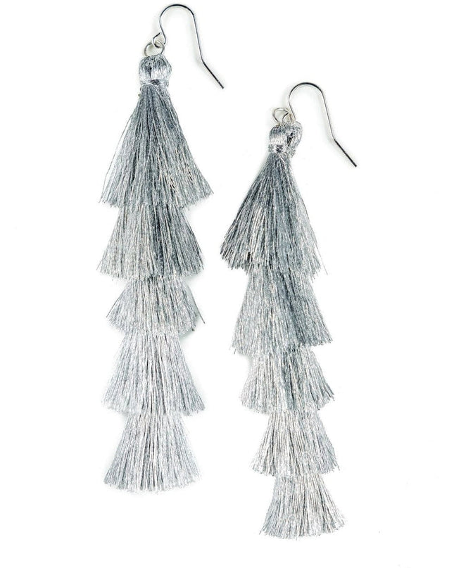 Silver Tassel Earrings