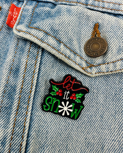 Broche - Laissez la neige tomber | Accessoires de Noël