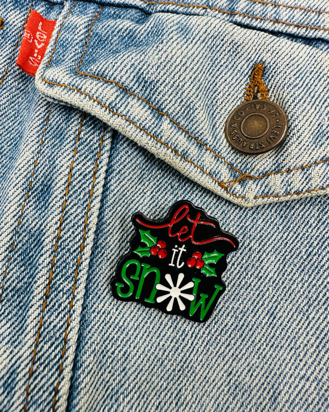 Broche - Laissez la neige tomber | Accessoires de Noël