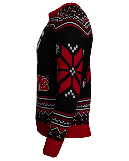 Pull de Noël moche à logo tête de mort Misfits