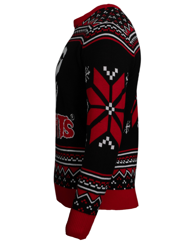 Pull de Noël moche à logo tête de mort Misfits