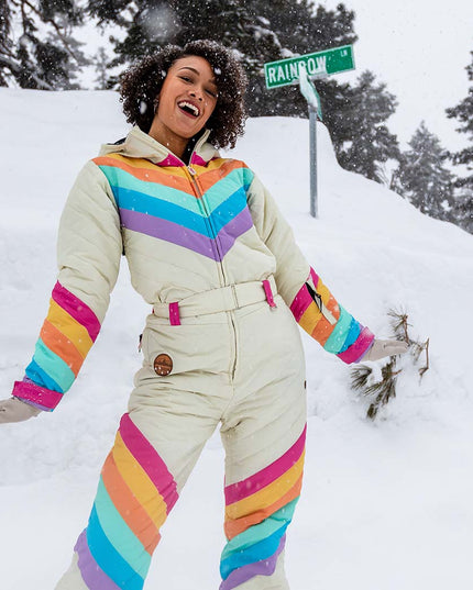 Women's Retro Rainbow Snow Suit