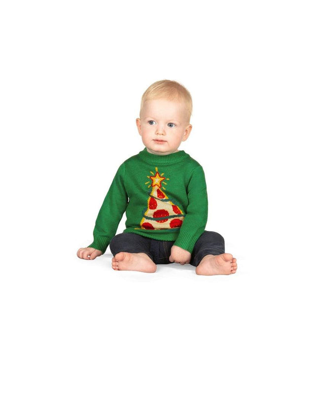 Baby Boy's Pizza Tree Ugly Christmas Sweater