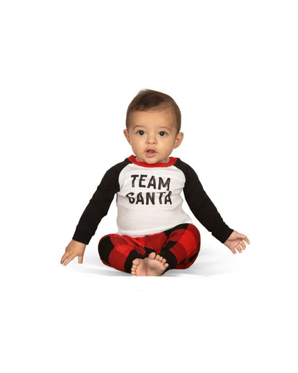 Baby Boy's Team Santa Crew Neck Pajama Set