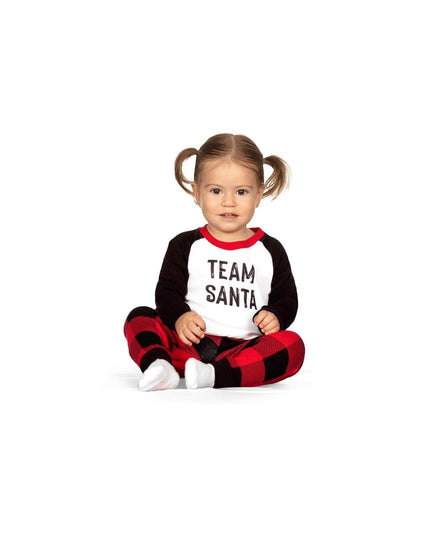 Baby Girl's Team Santa Crew Neck Pajama Set