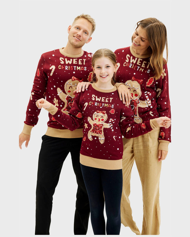 Pull de Noël mignon en forme de biscuit pour femmes