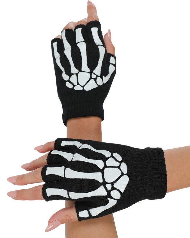 Fingerless Skeleton Gloves