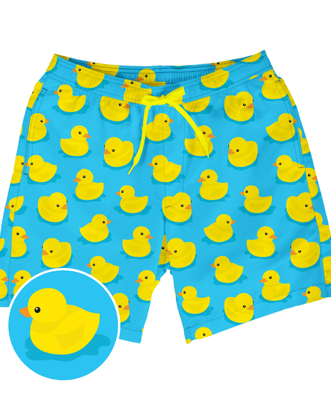 Rubber Ducky Stretch Swim Trunks - 7.5" Inseam