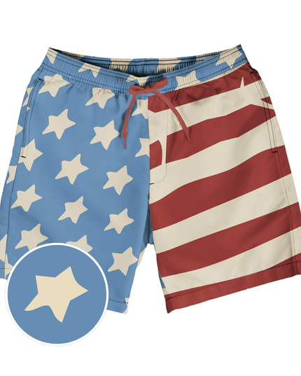 50/50 Flag Stretch Swim Trunks - 7.5" Inseam