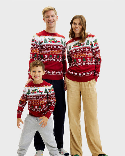 Rentrer à la maison pour acheter un pull de Noël pour enfants