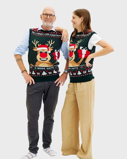 Gilet de Noël Rudolph pour femmes - Meilleures ventes