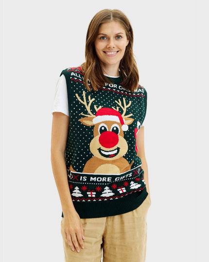 Gilet de Noël Rudolph pour femmes - Meilleures ventes