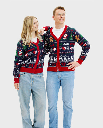 Gilet Joyeux pour femme - Motif festif double face