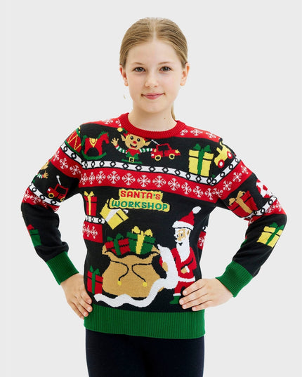 Pull de l'atelier du Père Noël pour enfants