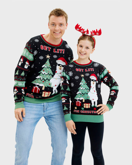 Pull de Noël Get Lit Llama - Femme