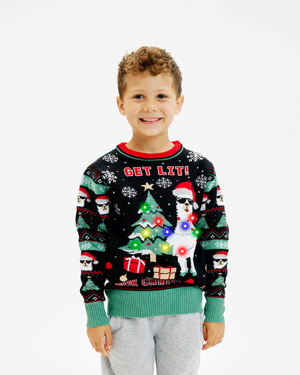 Pull de Noël Get Lit Llama pour enfants