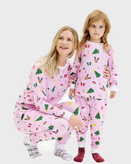 Pyjamas de Noël roses pour enfants - Confort toute l'année