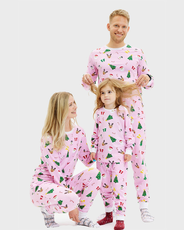 Pinkish Christmas Pajamas for Kids - All-Year Comfort