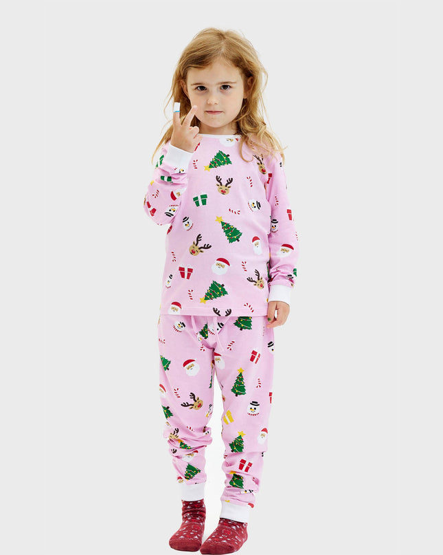 Pyjamas de Noël roses pour enfants - Confort toute l'année