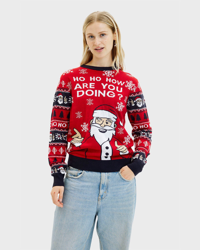 Pull de Noël « Ho Ho How You Doin' » pour femmes - Meilleures ventes