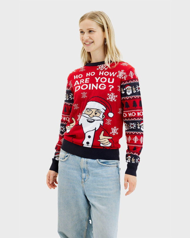 Pull de Noël « Ho Ho How You Doin' » pour femmes - Meilleures ventes