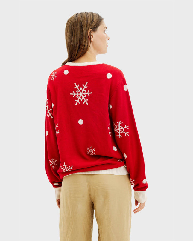 Pull de Noël Ingeb avec un adorable motif de rennes pour femmes - Un style familial