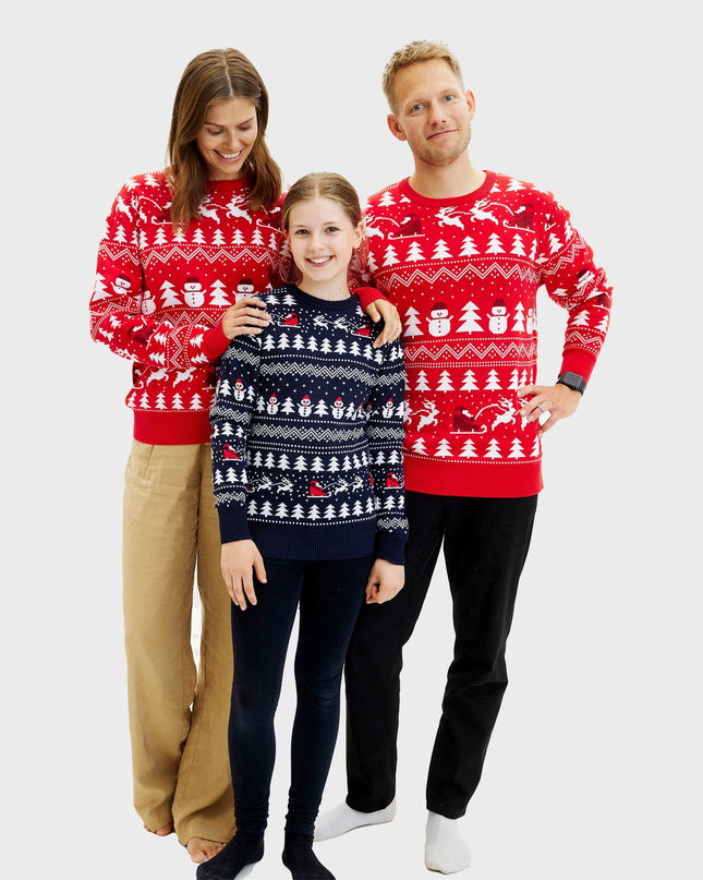 Pull de Noël rouge élégant - Homme