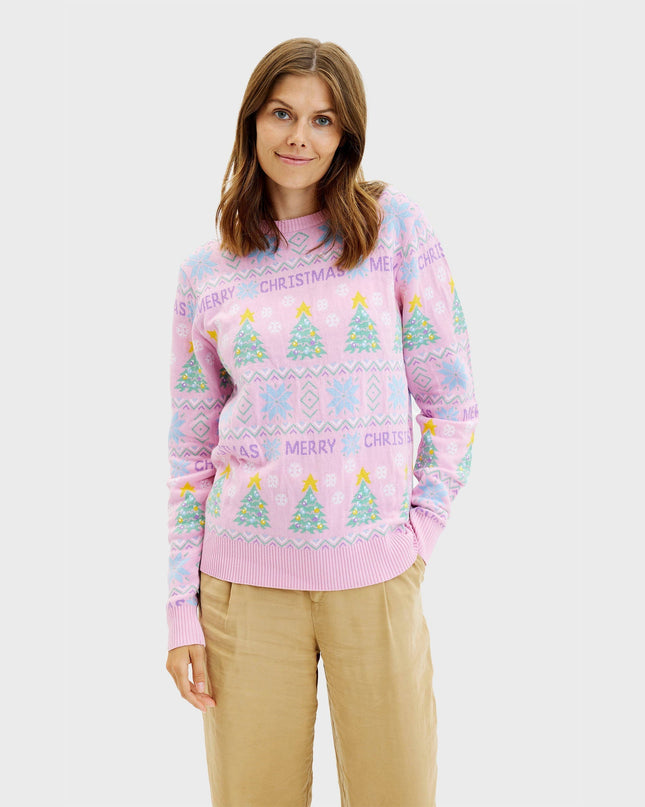 Pink Christmas Sweater for Women