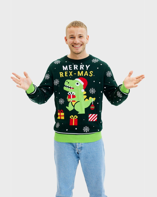 Pull de Noël dinosaure mignon - Homme