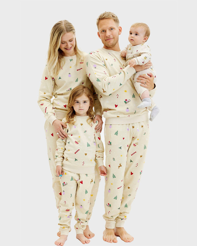 Pyjamas de Noël beiges pour bébés