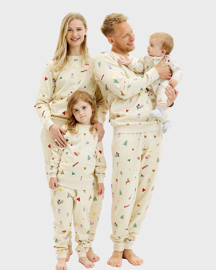 Ensemble de Noël beige pour homme - Collection Famille
