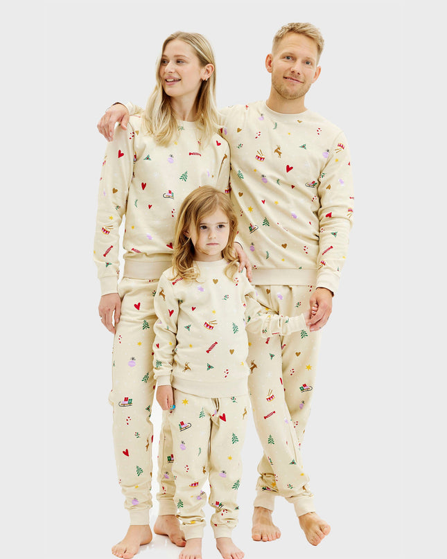 Ensemble de Noël beige pour homme - Collection Famille
