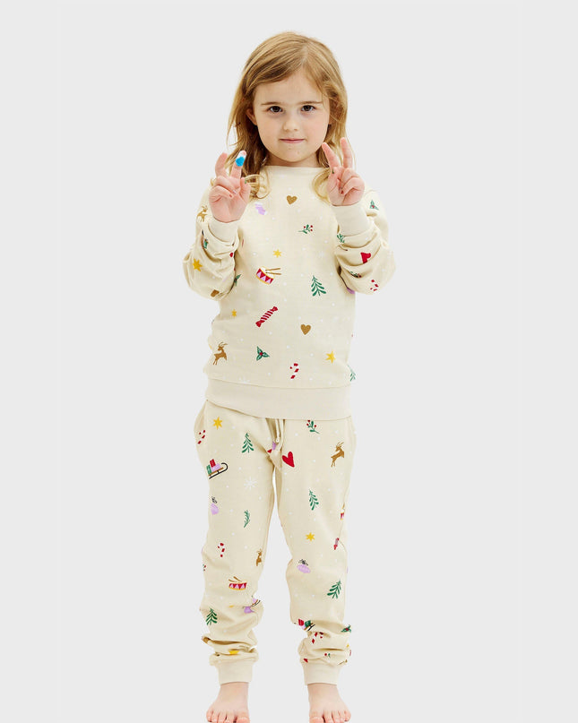 Ensemble de Noël beige pour enfants