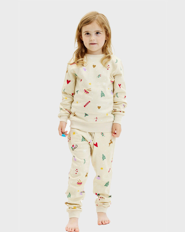 Ensemble de Noël beige pour enfants