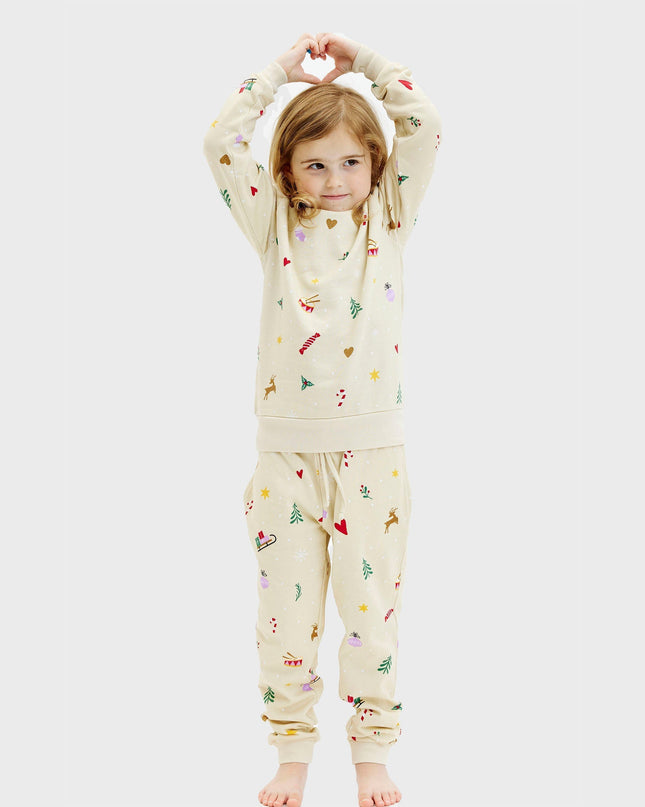 Ensemble de Noël beige pour enfants